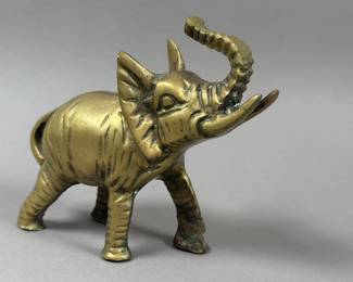 1 LB SOLID BRASS ELEPHANT