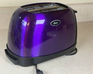 OSTER JELLY BEAN PURPLE METALLIC TOASTER DISCONTINUED & RARE!  