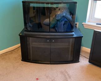 Two separate pieces - glass and metal cabinets 