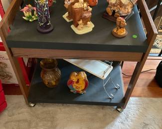 Coffee cart and various collectibles 