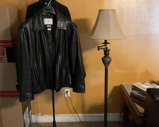 Lamps and coat racks 