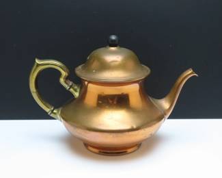 Antique Copper "Tea Ball" Tea Pot by Landers, Frary & Clark - New Britain, CT - (1909-1915)
