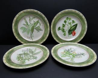 4 American Atelier "Bouquet Garni" Luncheon Plates