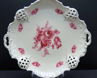 Stunning Rosenthal Moliere "Moosrose" 11" Plate - Kronach, Germany (1910-1930)