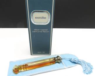 Vintage Collectable Estee Launder "Estee" Silken Tassel Perfume Falcon in Original Box - .25 fl oz.