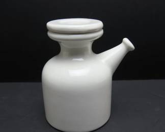 Dudson Vitrified China White Oil or Vinegar Cruet - Made in England