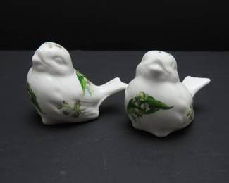 Vintage Hammersley Bone China Bird Salt & Pepper Shakers