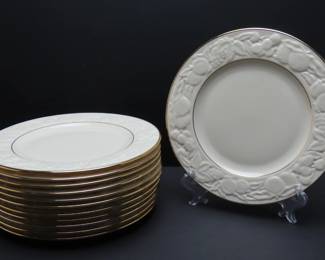 Lot of 12 Lenox "Fruits of Life" Salad / Luncheon Plates - Made in USA
