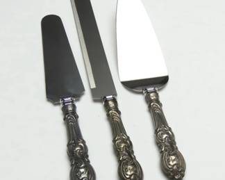 Lot of 3 Sheffield & Co. "SSD3" Sterling Silver Handled Utensils with Stainless Blades - TW 196g