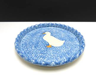 Vintage Large Pottery "Duck" Tart Dish