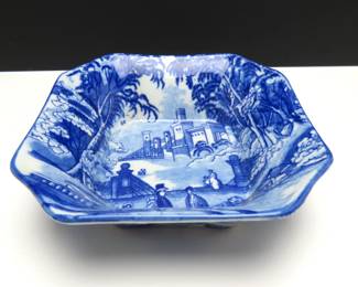 Vintage Victoria Ware Blue & White Ironstone Serving Bowl