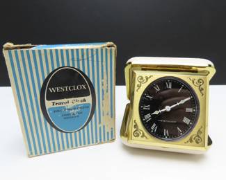 Vintage Westclox Monaco Travel Clock in Original Box