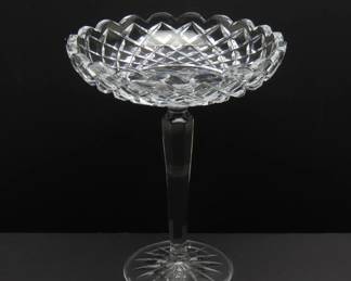 Antique American Brilliant Period Cut Crystal Tall Pedestal Compote/Bon Bon Dish (1900-1910)