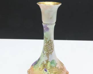 Hand Painted Jean Pouyat Limoges (J.P.L.) Candlestick - Made in France (1890-1932)