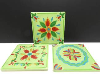 3 Southern Living at Home "Provence" Tile Trivets by Gail Pittman