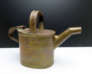 Antique British Army & Navy Co-Operative Society Limited Brass Watering Can / Hot Water Jug