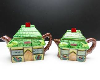 Vintage Hand Painted Marutoware Miniature Tea Pot & Creamer - Made in Japan