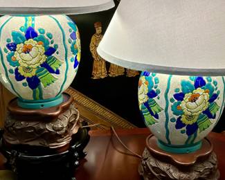 Pair of Vase Lamps