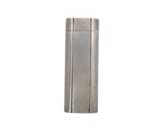 037 Cartier Vintage Silver Tone Textured Metal Lighter, Swiss Made