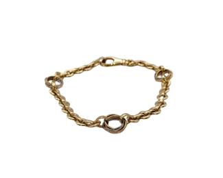 203 Cartier Vintage Trinity 18K TriColor Gold Unique Link Bracelet