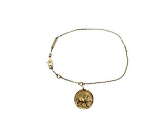 163 Van Cleef Arpels Zodiac Zodiaque Leonis Leo 18K Yellow Gold Medallion Bracelet