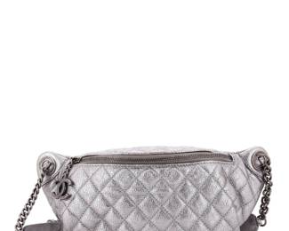 107 Chanel Banane Waist Bag in Quilted Leather