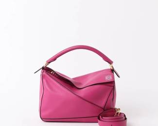 180 Loewe Medium Puzzle Bag in Pink Leather