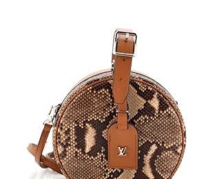 164 Louis Vuitton Petite Boite Chapeau Python Bag