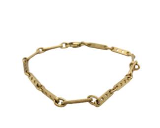127 Cartier Vintage Unique Mariner Link 18K Yellow Gold Bracelet