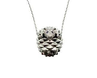 193 Boucheron Elisson 18K White Gold Hedgehog Pendant Necklace