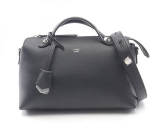 056 Fendi By The Way Medium Black Leather Handbag