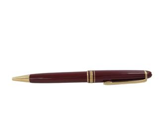 038 Montblanc Meisterstuck Burgundy Resin and Gold Tone Ballpoint Pen