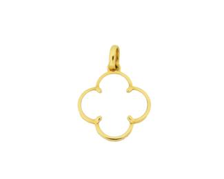 101 Van Cleef Arpels Alhambra White Mother of Pearl 18K Gold Pendant