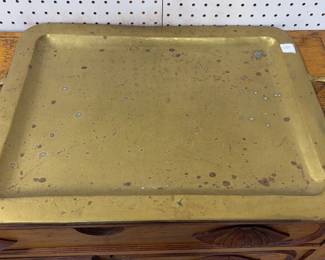 Large Heavy Brass Serving Tray