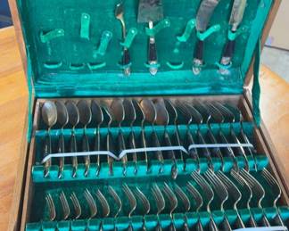 138 Pc. Thai Brass Flatware Set in Case