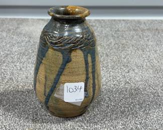 Hayden Hall Pottery Vase, Marks MS artist