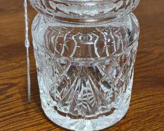 Lismore Waterford Crystal Jam or Honey Jar w/ Lid