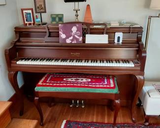 1960s George Steck spinet piano and bench