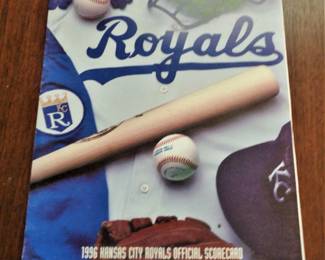 Royals program for the September, 1996 game in which Paul Molitor got his 3,000 hit.