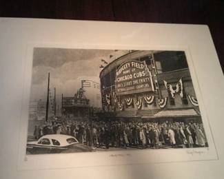Numbered print for Chicago cubs 1945 World series appearance.