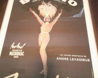 Framed poster for Josephine Baker's final concert.