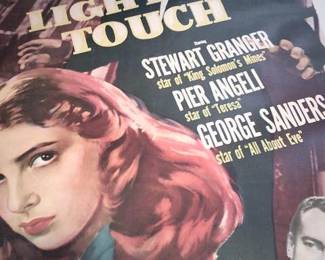 DSCF0067  1-sheet movie poster for "The Light Touch" on linen.