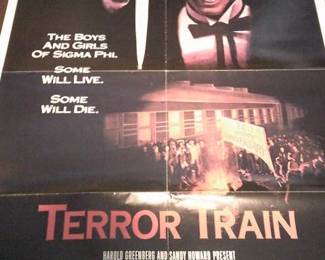 1980 1-sheet movie poster for "Terror Train" featuring the "Sream Queen"Jamie Leigh Curtis".1980.