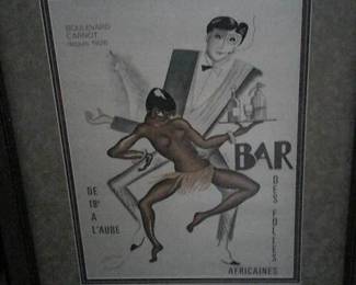 DSCF0055  French poster from th 1920's of Josephine Baker