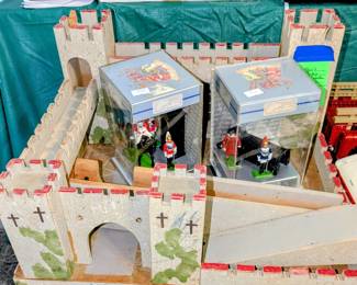 Vintage toy wood castle