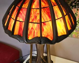 Art Nouveau "Flying Lady" table lamp by designer Peter Behrens.