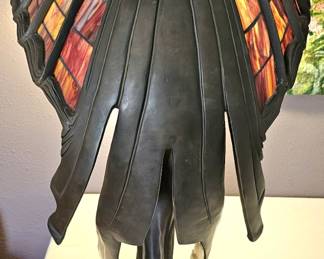 Art Nouveau "Flying Lady" table lamp by designer Peter Behrens.