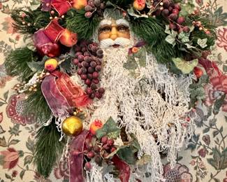 Big beautiful Old World Santa wreath
