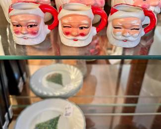 Vintage Santa mugs