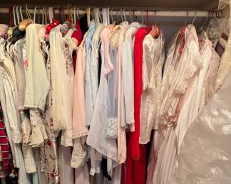Vintage nightgowns and bed coats